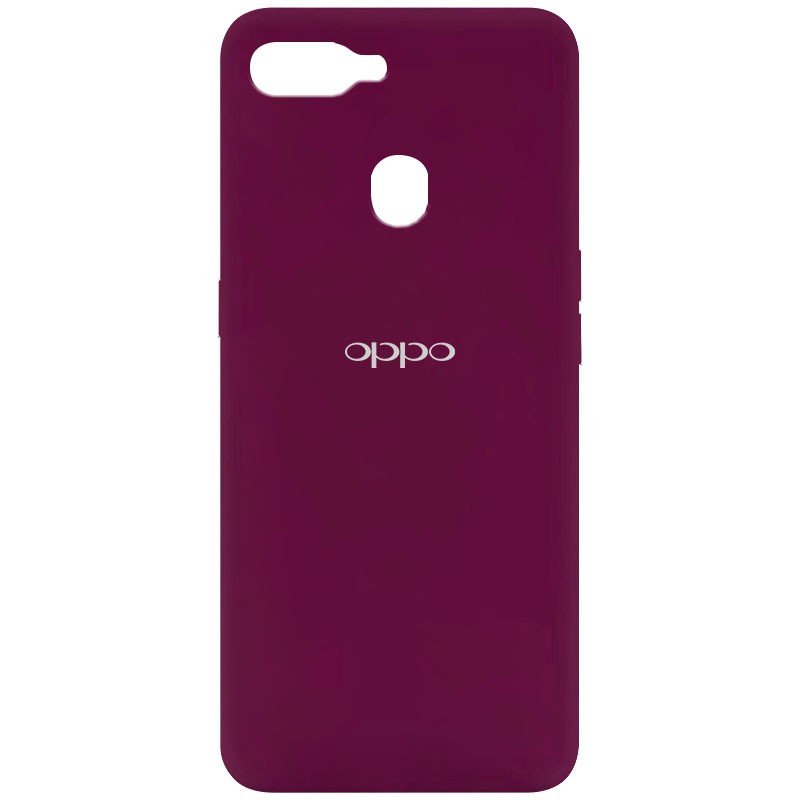 Silicone Cover Full  Logo (A) для Oppo A5s/A12 (Marsala)-0