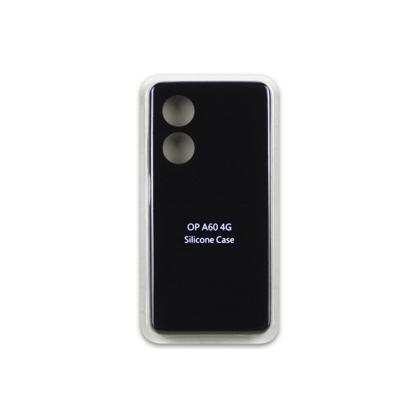 Чохол Full Silicone для OPPO A60 4G матовий сліконовий чорний-0
