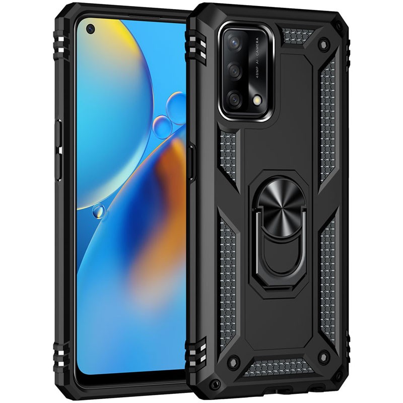 Накладка під магнітний тримач Serge Ring для Oppo A74 чорний-0