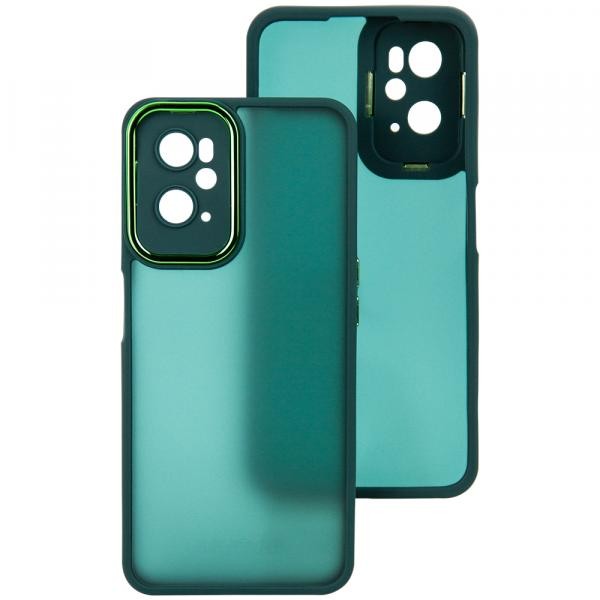 Накладка Luxury Metal Lens для Oppo A36/A76/96 4G/Realme 9i (Зелений)-0