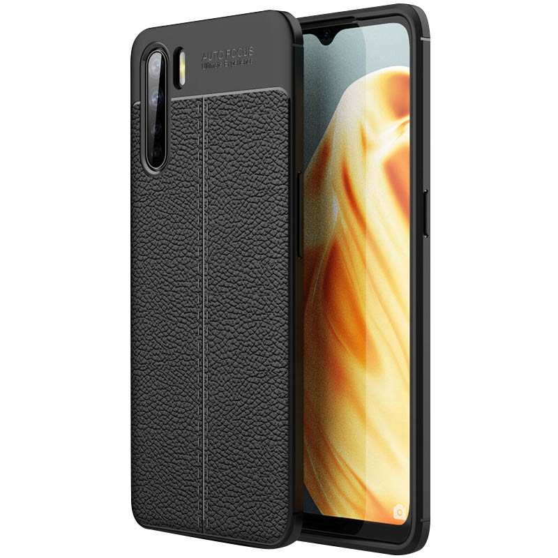 Накладка Ultimate Leather для Oppo A91 чорна-0