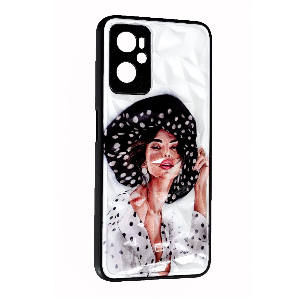 Накладка Ladies Camera для Oppo A96 4G/Realme 9i Girl in a hat-0