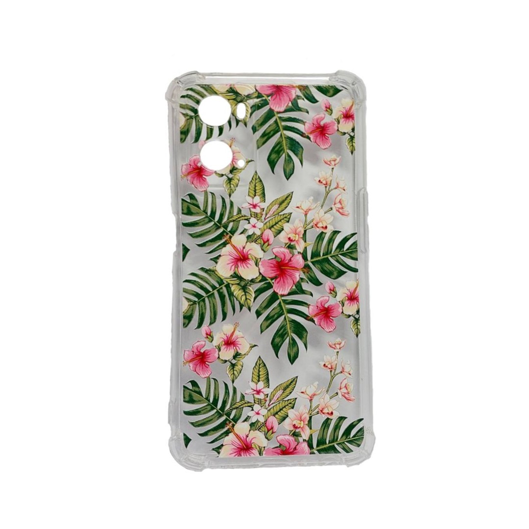 Накладка  Floral Clear Case для Oppo A96 (sweet pink)-0