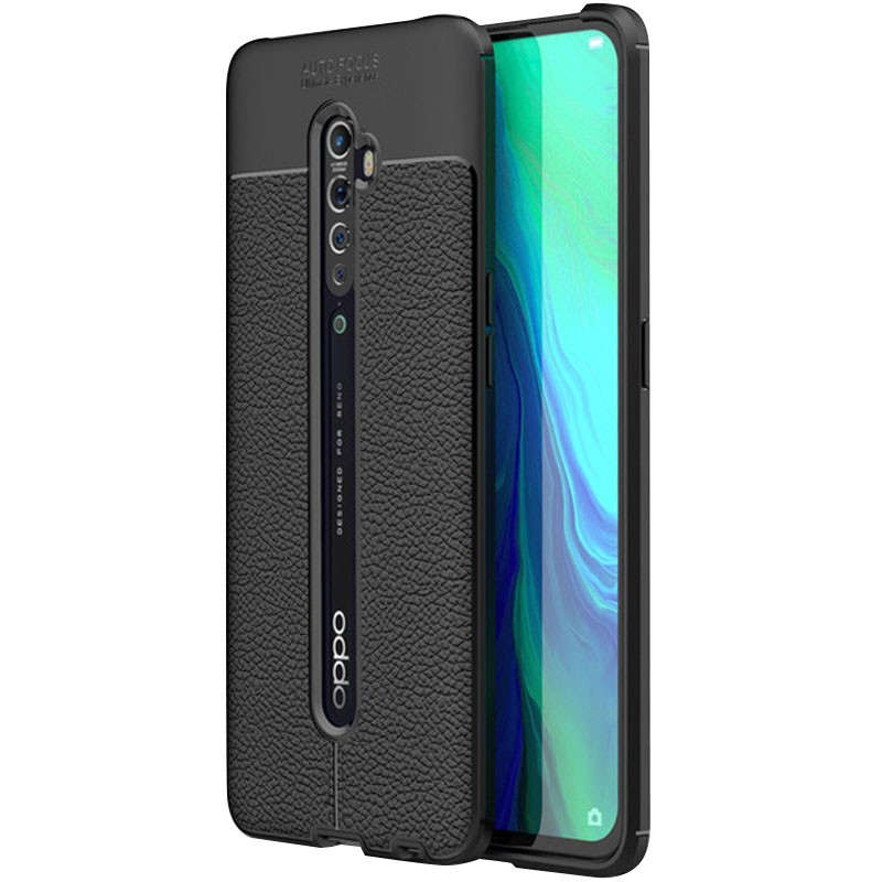 Накладка Ultimate Leather для Oppo Reno 2z чорна-0