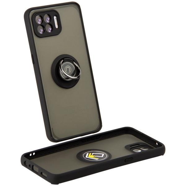 Накладка Totu Gingle Ring для Oppo Reno 4 lite/F7 Pro/A93  чорна-0