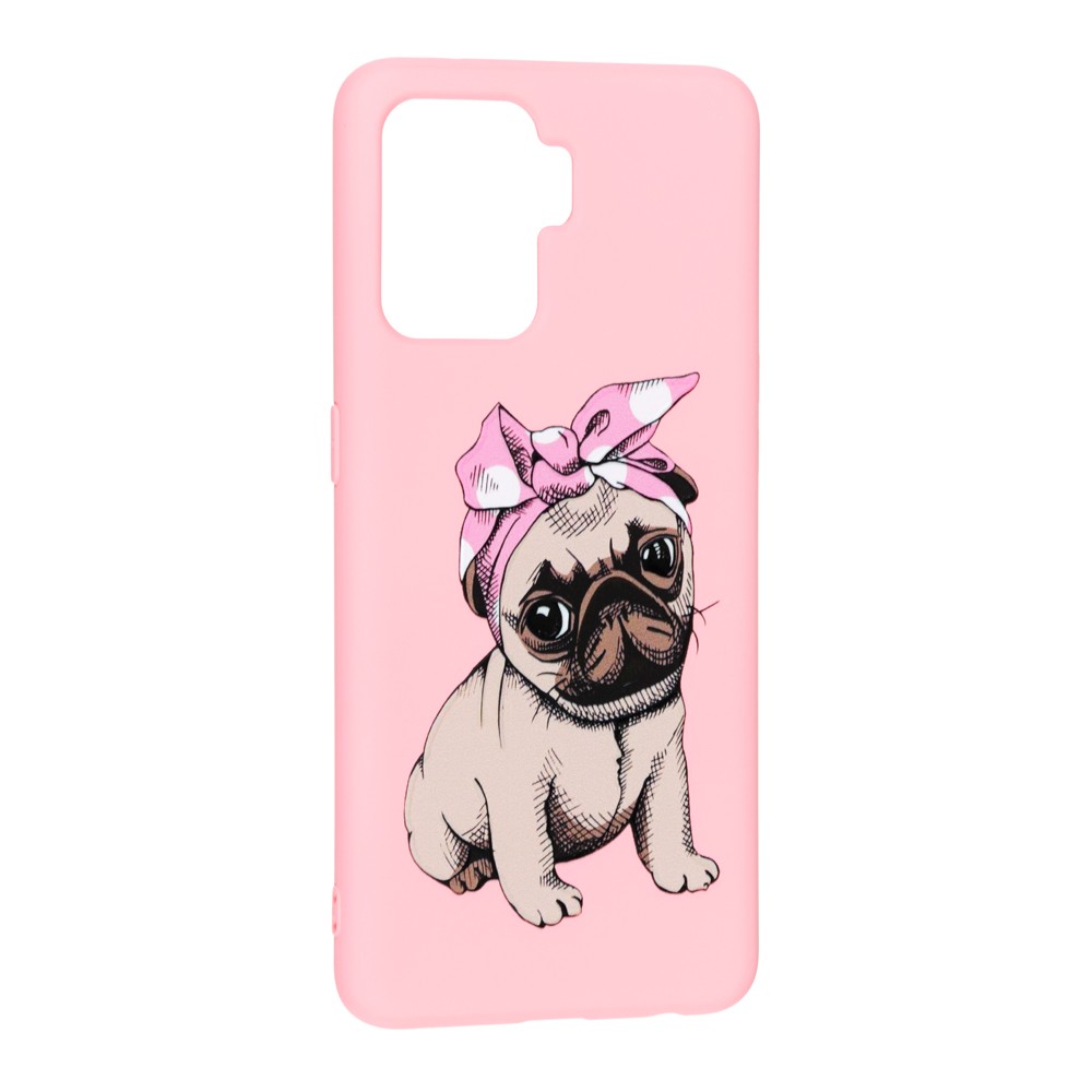 Накладка Silicone ART для Oppo Reno 5 Lite "Мопс"-0