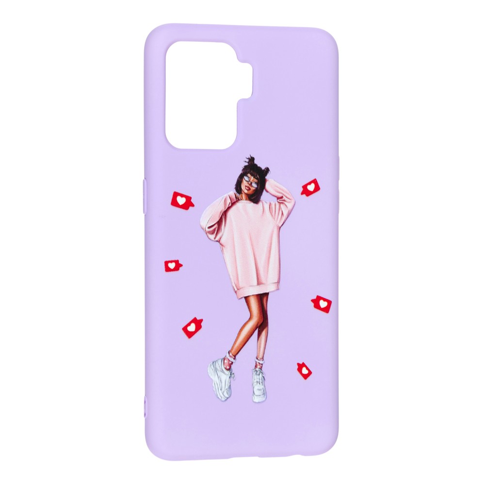 Накладка Silicone ART для Oppo Reno 5 Lite "Lady Like"-0