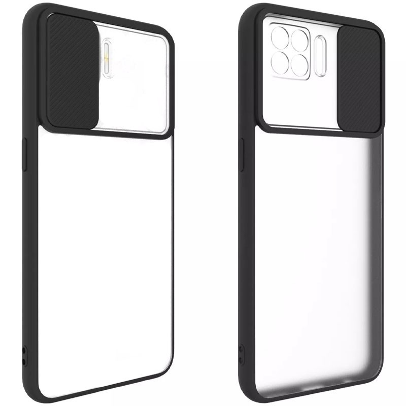 Накладка Camshield mate TPU для Oppo Reno 5 Lite чорна шторка-0