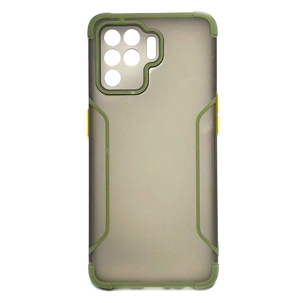 Накладка Bumper Matte Stripes для Oppo Reno 5 Lite/A94 Green-0