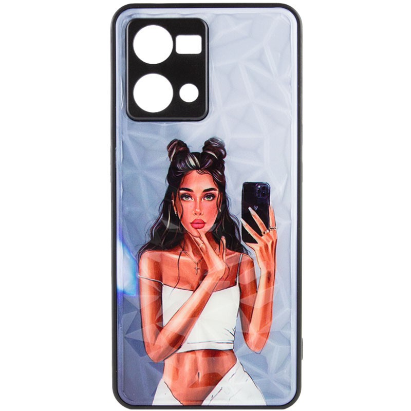 Накладка Ladies Camera для Oppo Reno 7 4G Black in white-0