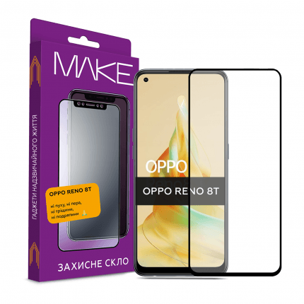 Захисне скло MAKE для Oppo Reno 8T-0