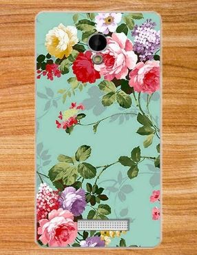 Чехол для Prestigio Muze C3 3504 DUO "Цветы на голубом" (силикон)-0