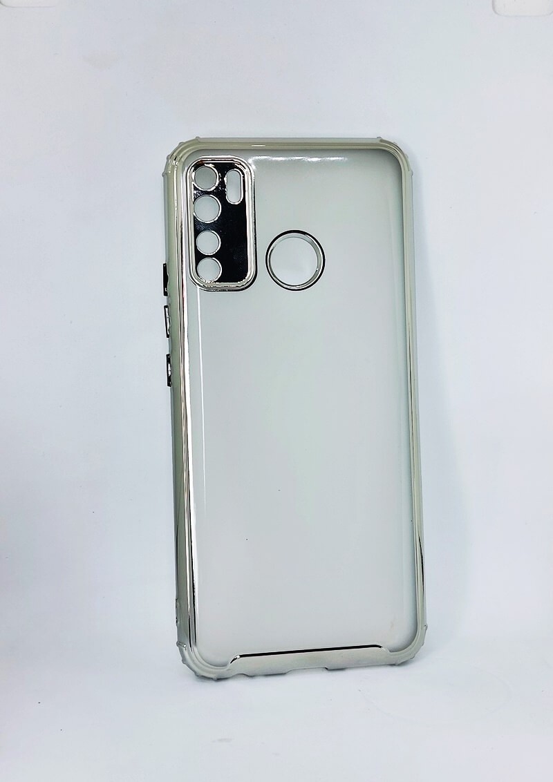Накладка AirBamp Electroplating для Tecno Camon 15 Silver-0
