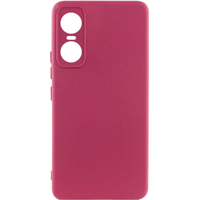 Silicone Cover Full Camera without Logo (A) для Tecno Pop 6 Pro (Marsala)-0