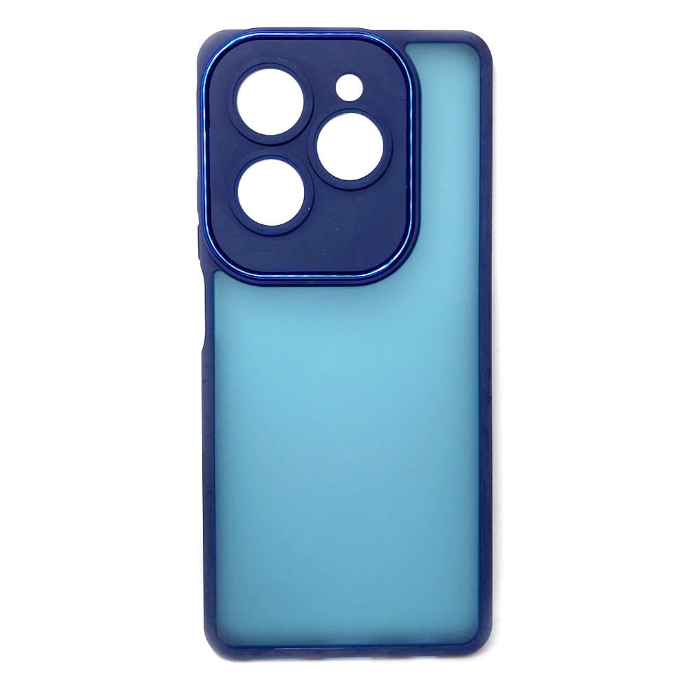 Накладка Luxury Metal Lens для Tecno Spark 20 Pro/ Infinix HOT 40/40 Pro  (Синій)-0