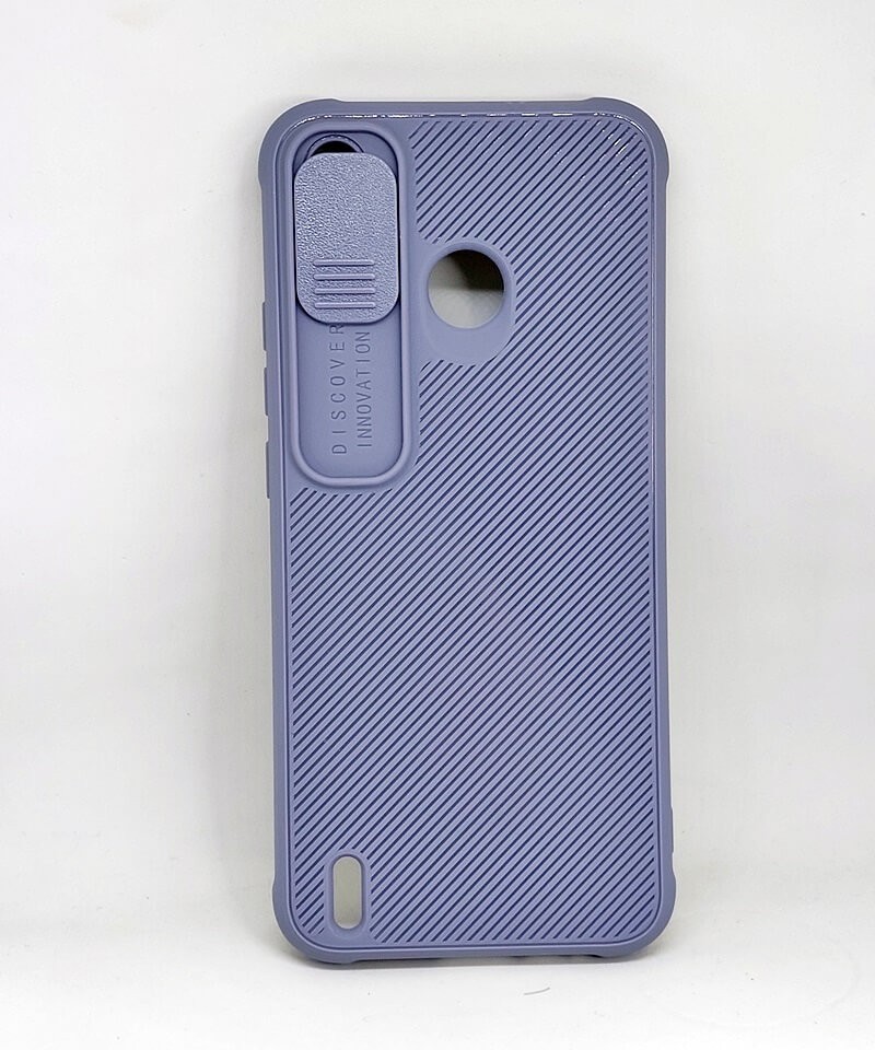 Чохол Camshield TPU з шторкою для камери для TECNO Spark 6 Go (Lavander Gray)-0