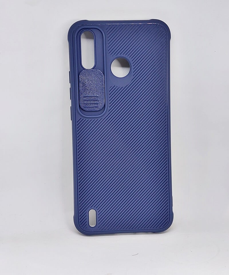 Чохол Camshield TPU з шторкою для камери для TECNO Spark 6 Go (Синій)-0