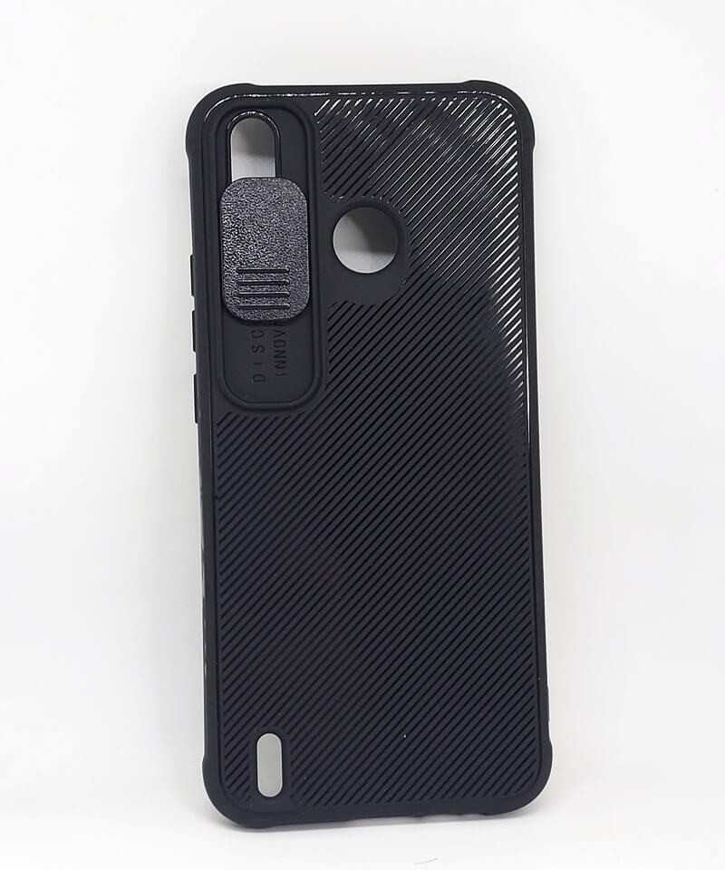 Чохол Camshield TPU з шторкою для камери для TECNO Spark 6 Go (Чорний)-0