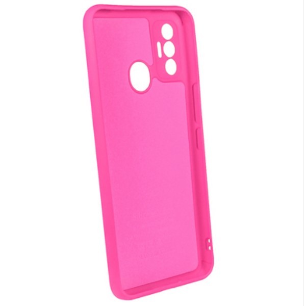 Silicone Cover Full Camera without Logo (A) для Tecno Spark 7 (Barbie pink)-1