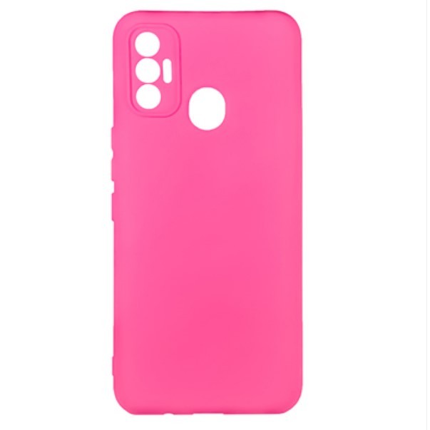 Silicone Cover Full Camera without Logo (A) для Tecno Spark 7 (Barbie pink)-0