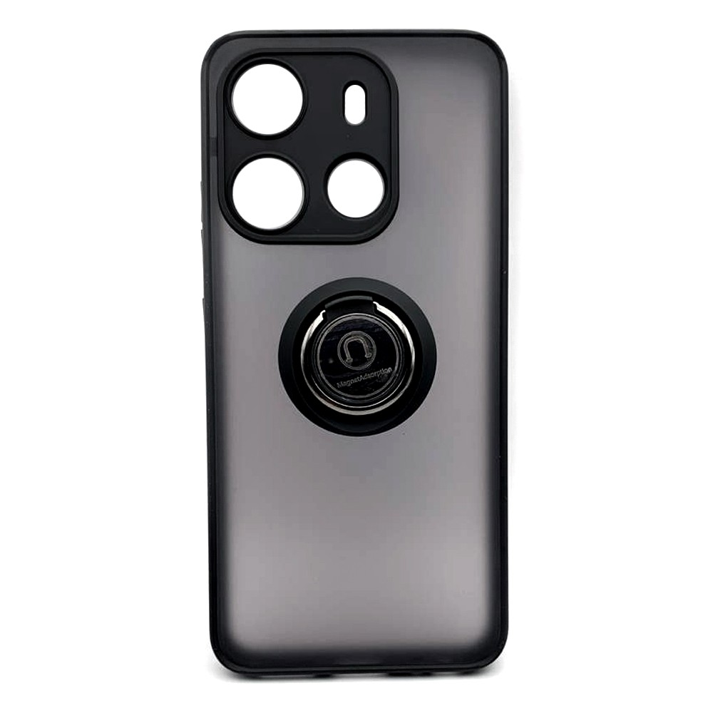 Накладка Totu Gingle Ring для TECNO Spark Go 2023 (BF7n)/Pop 7 (BF6)/Infinix Smart 7 чорна-0
