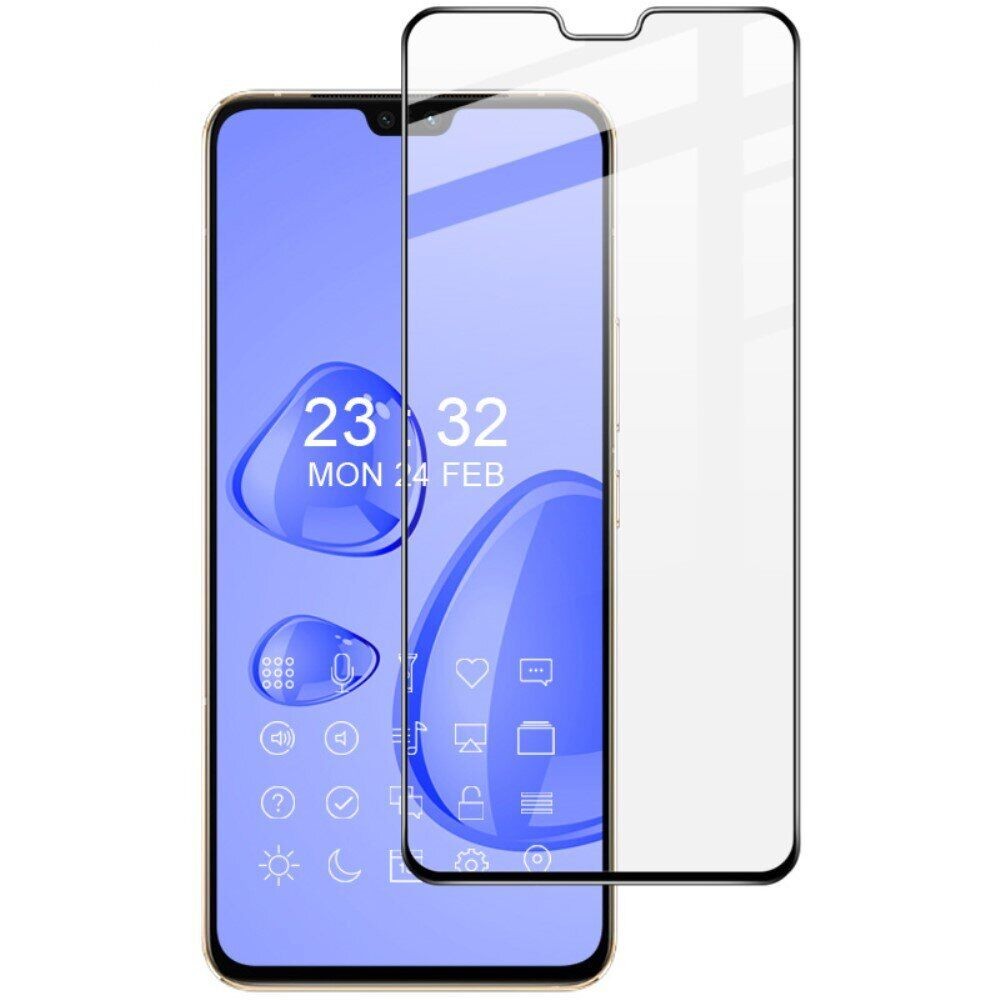 Захисне скло 6D OG Crown для Vivo V23 5G з чорною рамкою-0