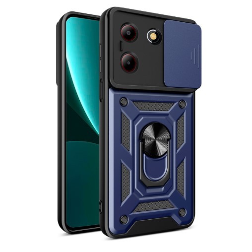 Чохол Camshield з кільцем і захистом камери для ZTE Blade A54  синя-0