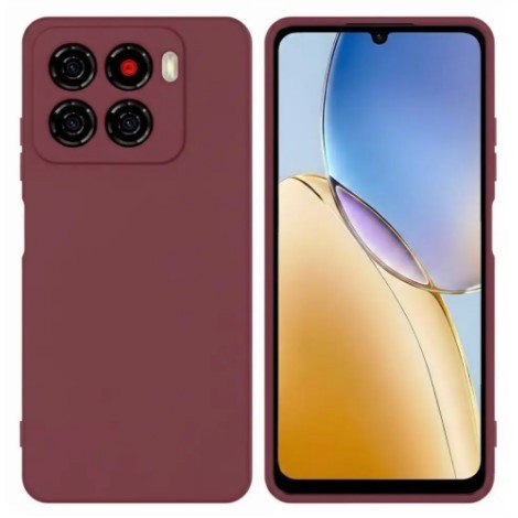 Silicone Cover Full Camera without Logo (A) для ZTE Blade A56 (Marsala)-0