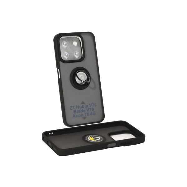 Накладка Totu Gingle Ring для ZTE Blade V70  / Nubia V70 / Axon70 4G чорна-0