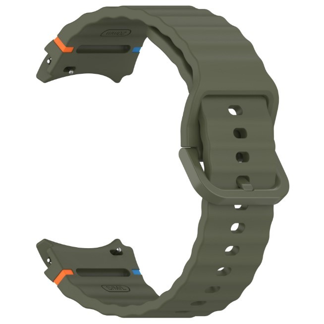 Ремінець для Samsung Watch 8 Silicone seam (Army green)-0