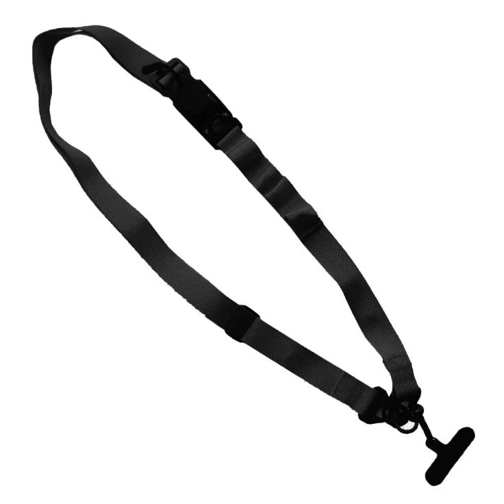 Ремінець STRAP PRO з карабіном Magnetic + тримач для чохлів (універсальний) Black-0