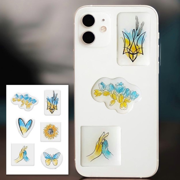 3D стікери "Україна в моєму серці"-0