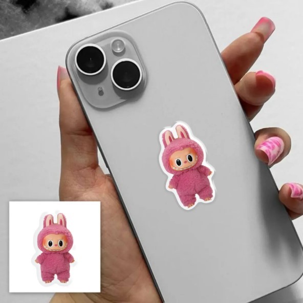 3D-стікер "Labubu Pink"-0