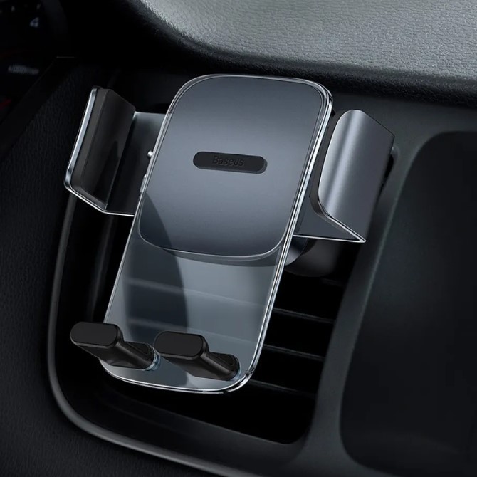 Автотримач Baseus Easy Control Clamp Car Mount Holder (Air Outlet Version) Black-3