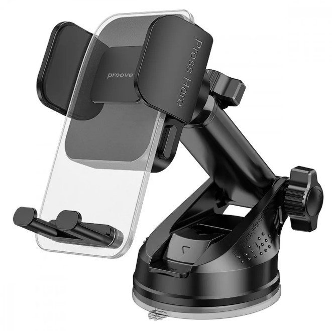 Автомобільний тримач Proove Crystal Clamp Plus Suction Type Car Mount (black)-1
