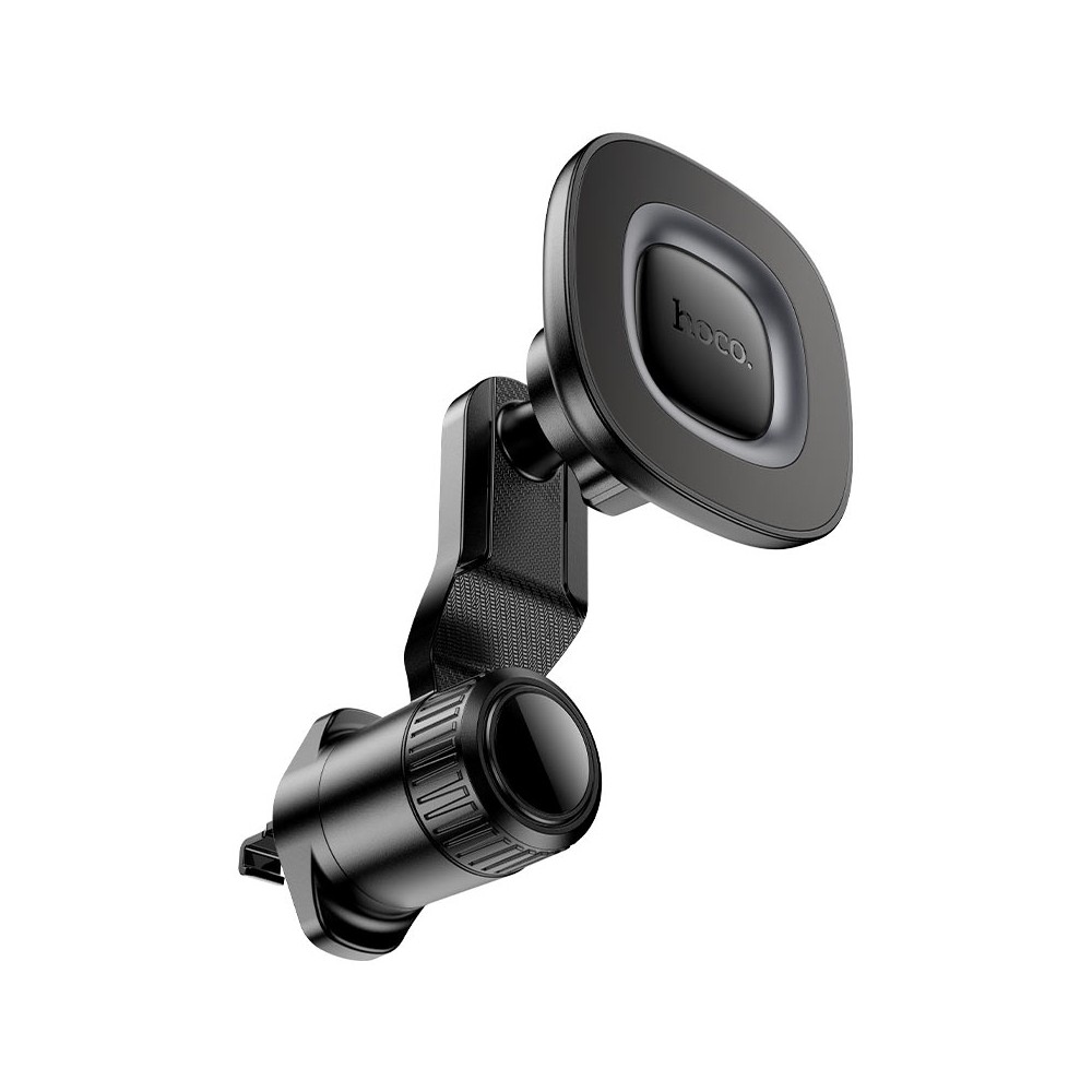 Холдер Hoco H74 Crown ring magnetic car holder (air outlet) Black-3