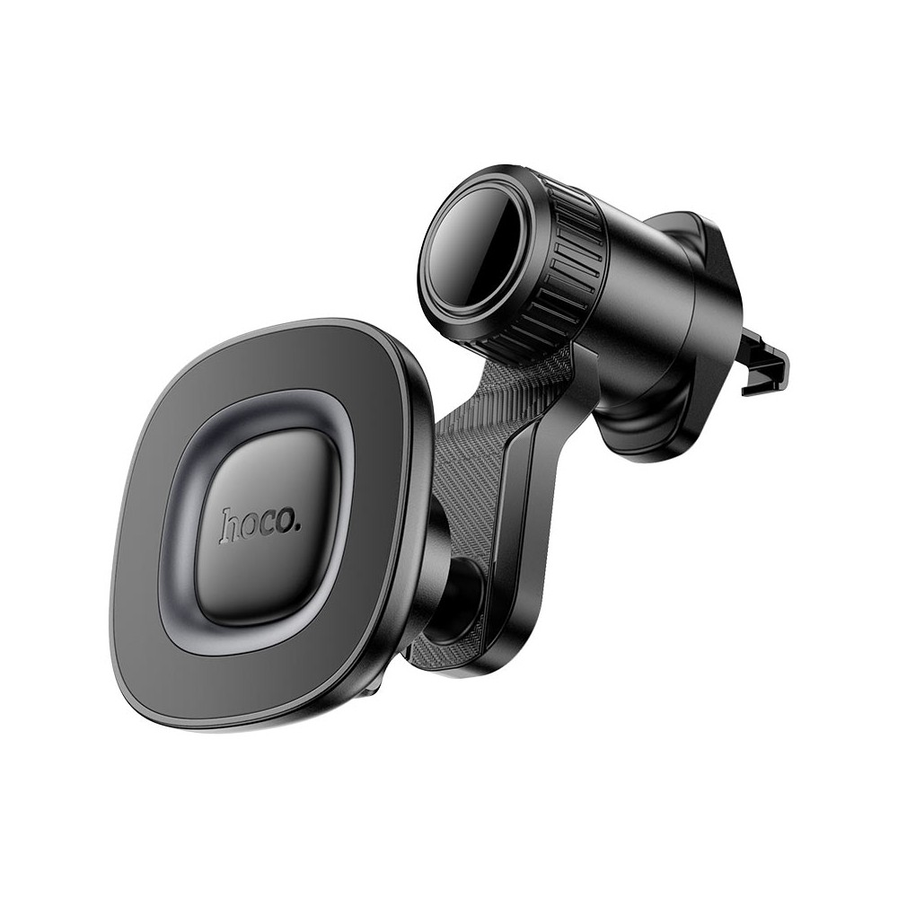 Холдер Hoco H74 Crown ring magnetic car holder (air outlet) Black-1