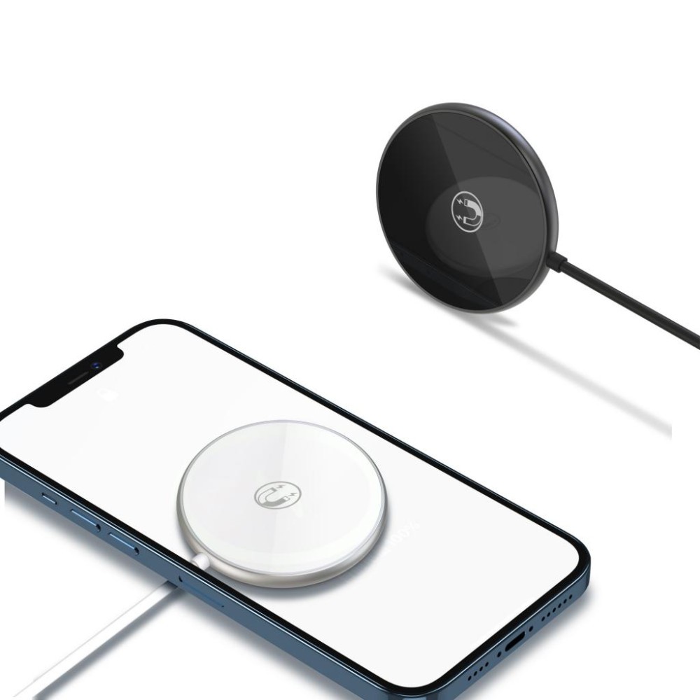 Бездротове ЗП XO CX008 MagSafe магнітне 15W Швидка зарядка (Чорний)-1