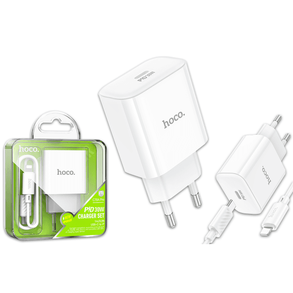 Зарядний пристрій HOCO C76A Pro Majestik Type-C/lightning PD30W