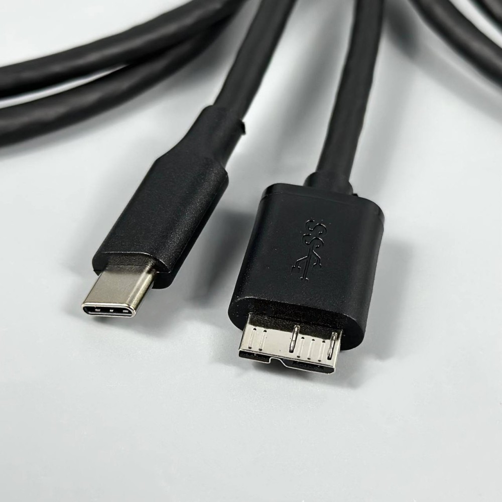 Кабель USB-C на Micro-USB 3.0 1,0м (Чорний)-2