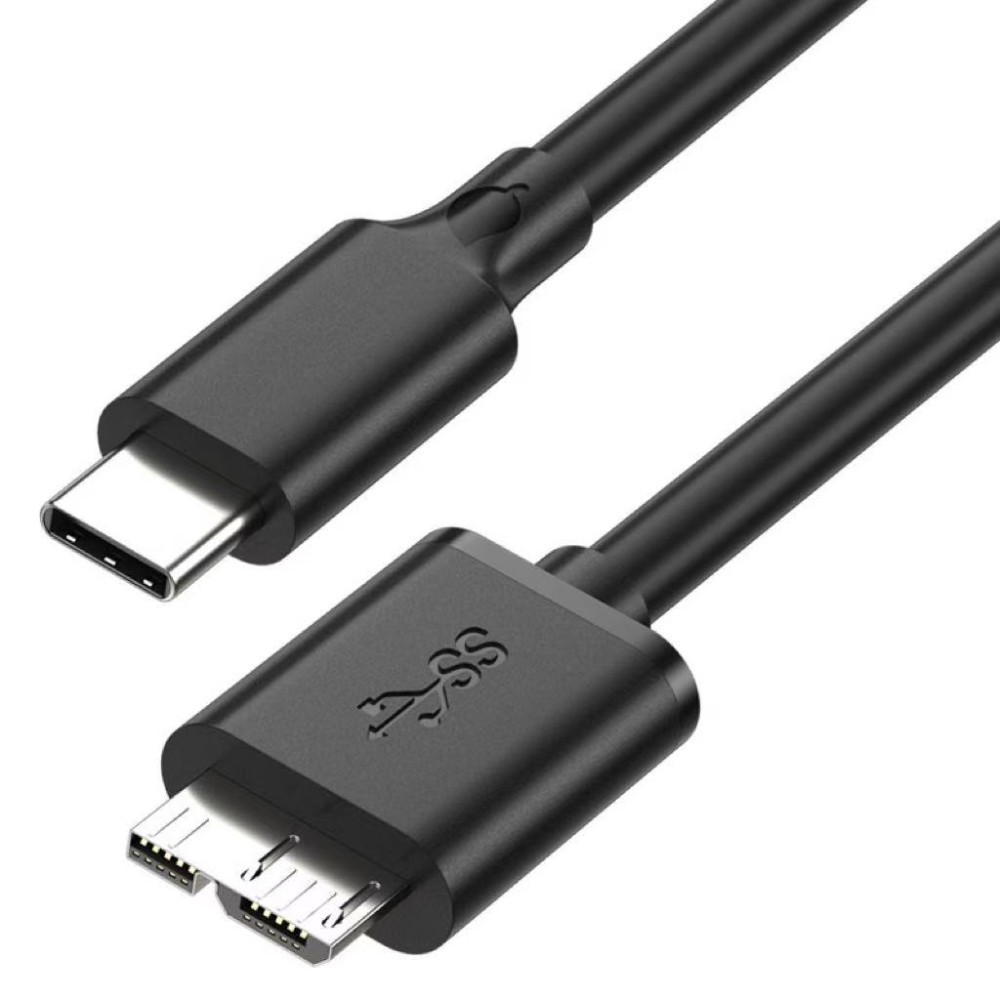 Кабель USB-C на Micro-USB 3.0 1,0м (Чорний)-0