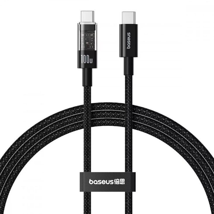 Кабель Baseus Gem Fast-Charging Data Cable Type-C to Type-C 100W 1m (black)-2