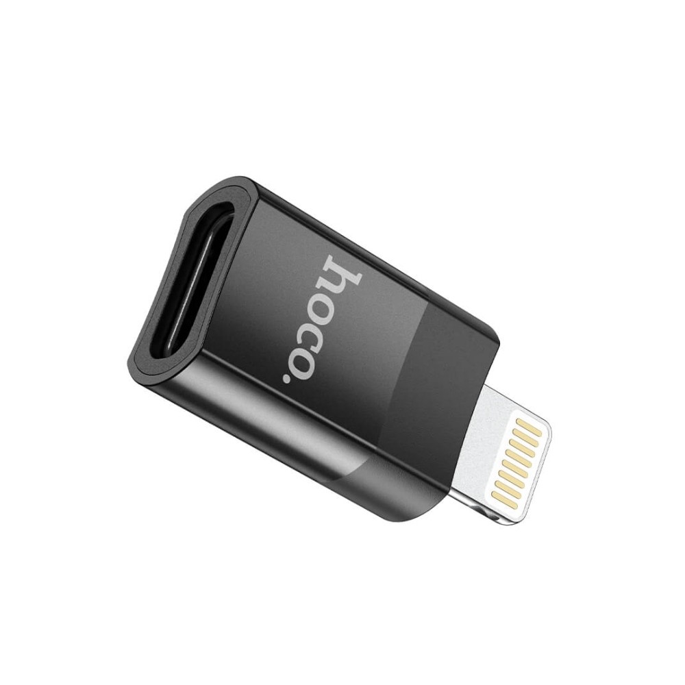 Перехідник Hoco UA17 LIGHTNING to TYPE-C converter Black-1