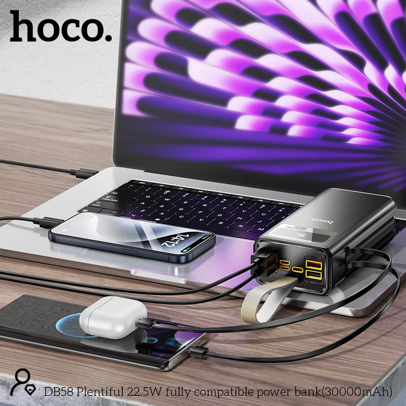 Power bank Hoco DB58 Plentiful 22.5W 30 000mAh Black-5