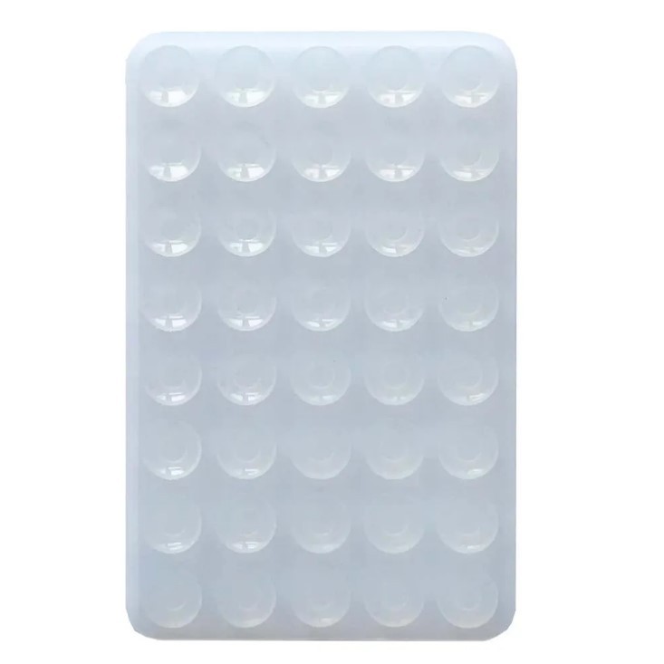 Тримач-присоска для мобільного телефону Double Side Silicone 100*64мм (Прозора)-0