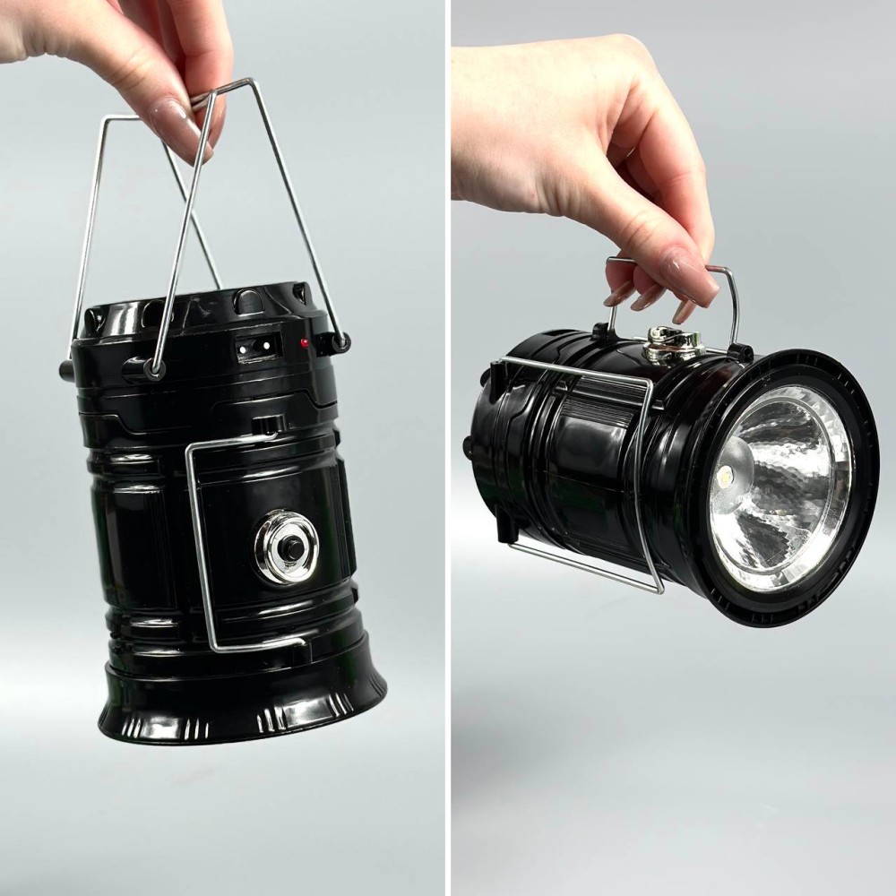 Кемпінговий ліхтар акумуляторний G5800T Solar Black-4