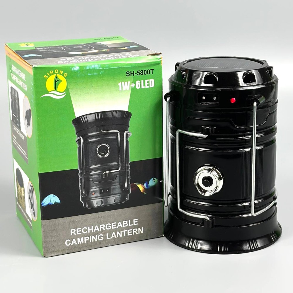 Кемпінговий ліхтар акумуляторний G5800T Solar Black-0