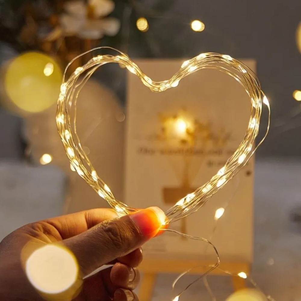 Гірлянда Xmas Крапля роси 100 Led 10m Теплий/білий від батарейок+USB-2