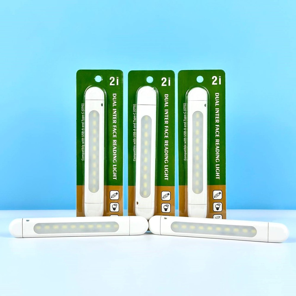 Світлодіодна LED 2in1 USB to Type-C лампочка 10 LED 4W (Білий)-0