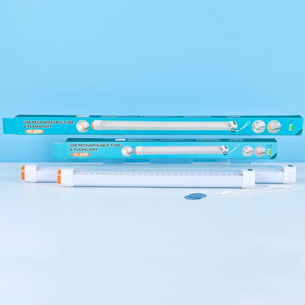 Світлодіодна лампа HT-838 120W 2400 mAh 50 cm + ліхтарик-0